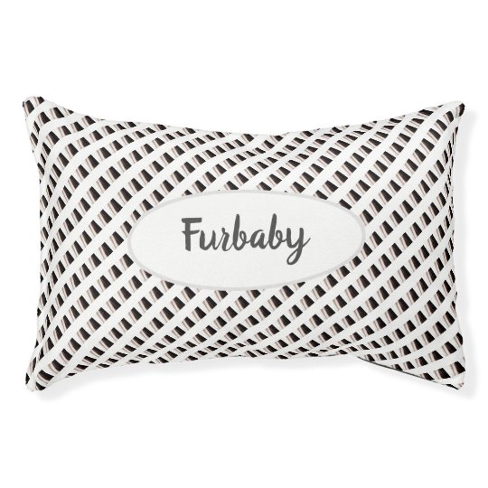 Custom Black & White Pet Bed