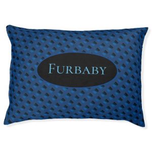 Personalized pet bed - blue.. Add your dog's name.