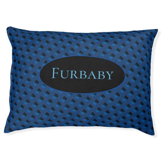 Personalized pet bed - blue.. Add your dog's name.