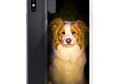 Red and White Border Collie iPhone Case