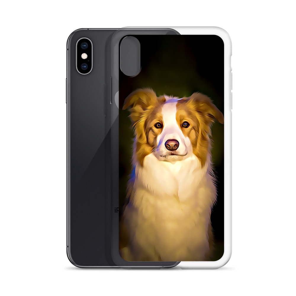 Red and White Border Collie iPhone Case