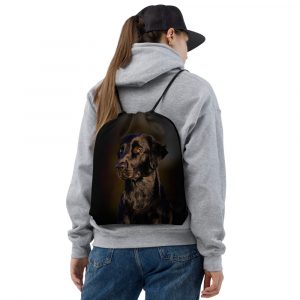 Flatcoat Retreiver Drawstring bag