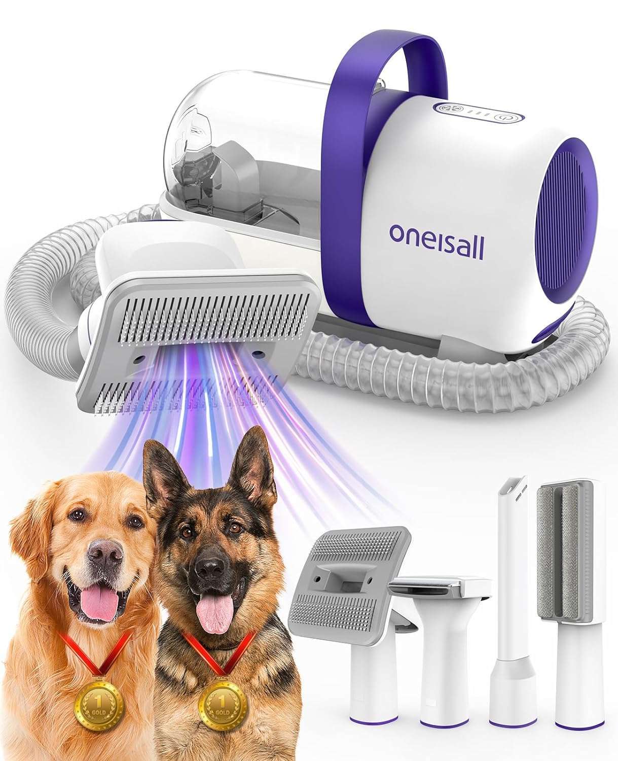 Dog vacuum brush for shedding dogs.