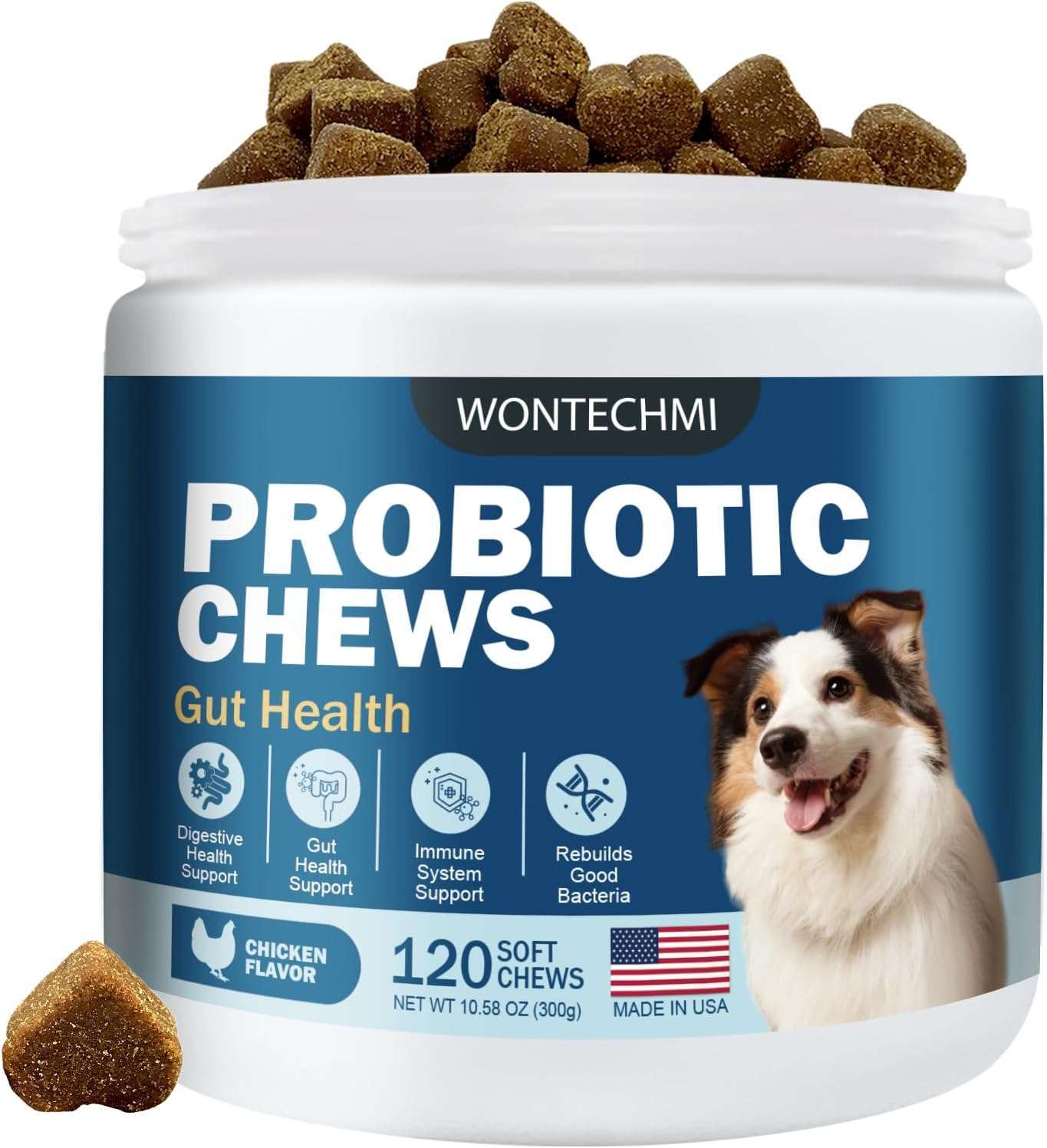 Probiotic dog chews.